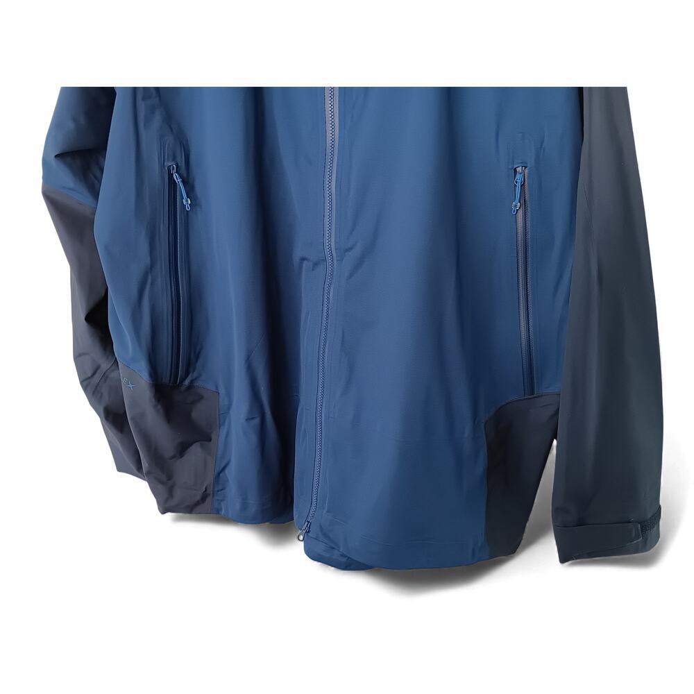 New Rab Kinetic Alpine 2.0 Jacket XXL Blue Softshell Hooded BuildGroup Logo - Picture 4 of 12